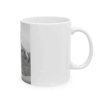 June Palmer #180 - Topless (Vintage Female Icon) White Coffee Mug - Go Mug Yourself
