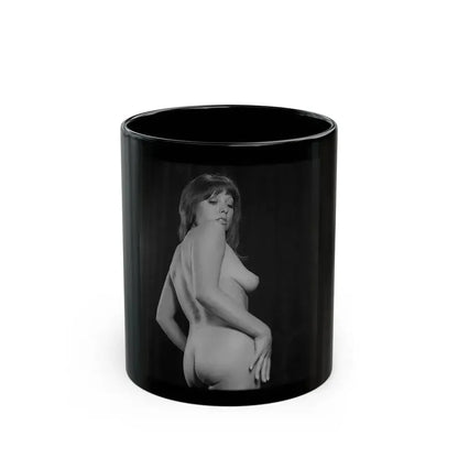 June Palmer #181 - Topless (Vintage Female Icon) Black Coffee Mug 11oz - Go Mug Yourself
