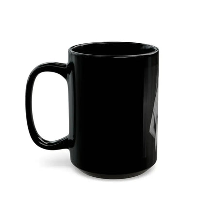 June Palmer #181 - Topless (Vintage Female Icon) Black Coffee Mug - Go Mug Yourself