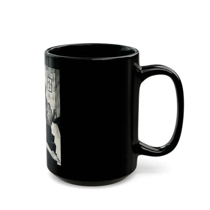 June Palmer #182 - Topless (Vintage Female Icon) Black Coffee Mug - Go Mug Yourself
