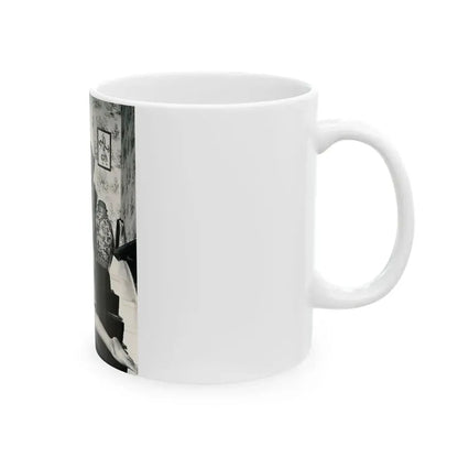 June Palmer #182 - Topless (Vintage Female Icon) White Coffee Mug - Go Mug Yourself