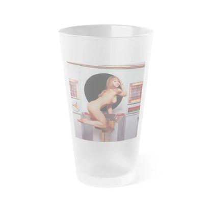 June Palmer #183 - Topless (Vintage Female Icon) Frosted Pint Glass 16oz 16oz Frosted - Go Mug Yourself