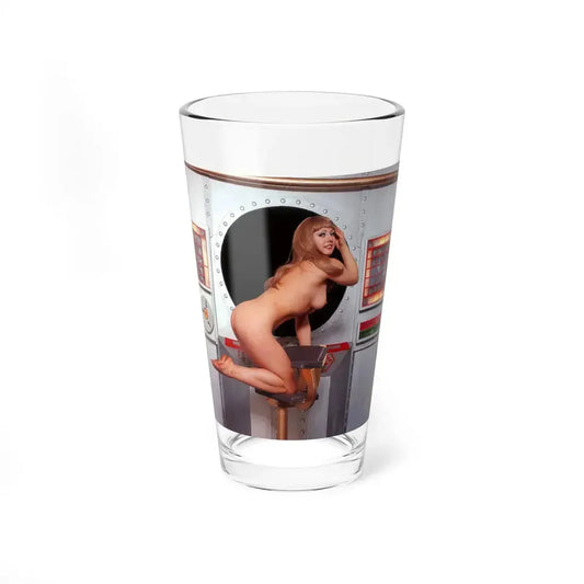 June Palmer #183 - Topless (Vintage Female Icon) Pint Glass 16oz 16oz - Go Mug Yourself