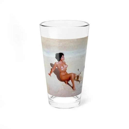 June Palmer #184 - Topless (Vintage Female Icon) Pint Glass 16oz 16oz - Go Mug Yourself