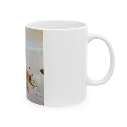 June Palmer #184 - Topless (Vintage Female Icon) White Coffee Mug - Go Mug Yourself