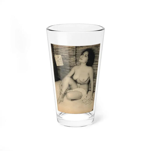 June Palmer #187 - Topless (Vintage Female Icon) Pint Glass 16oz 16oz - Go Mug Yourself