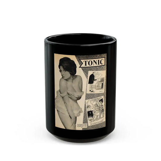 June Palmer #189 (Vintage Female Icon) Black Coffee Mug 15oz - Go Mug Yourself