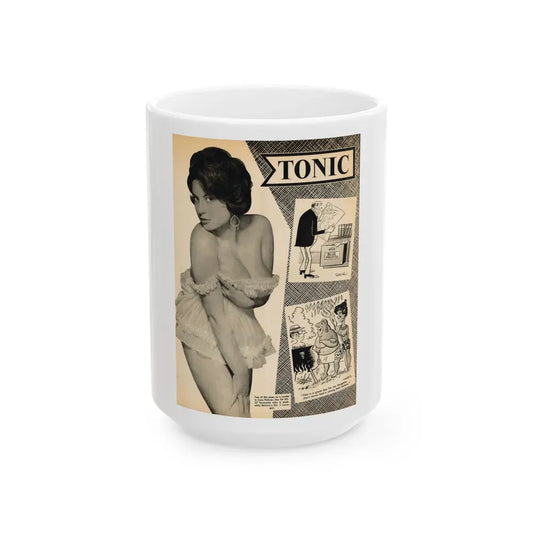 June Palmer #189 (Vintage Female Icon) White Coffee Mug 15oz - Go Mug Yourself