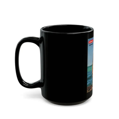 June Palmer #190 - Topless (Vintage Female Icon) Black Coffee Mug - Go Mug Yourself
