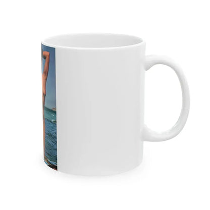 June Palmer #190 - Topless (Vintage Female Icon) White Coffee Mug - Go Mug Yourself