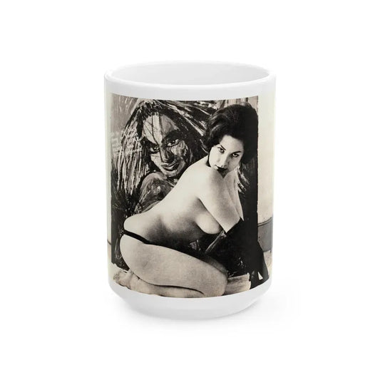 June Palmer #202 (Vintage Female Icon) White Coffee Mug 15oz - Go Mug Yourself