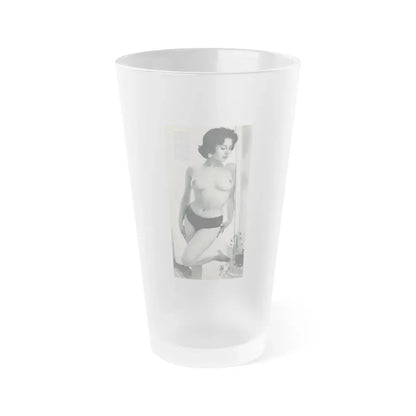 June Palmer #203 - Topless (Vintage Female Icon) Frosted Pint Glass 16oz 16oz Frosted - Go Mug Yourself