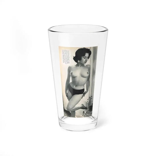 June Palmer #203 - Topless (Vintage Female Icon) Pint Glass 16oz 16oz - Go Mug Yourself