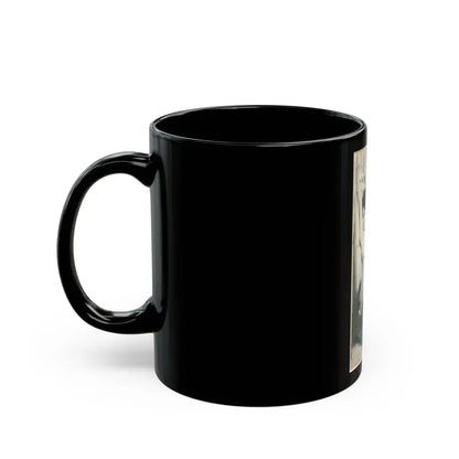 June Palmer #204 - Topless (Vintage Female Icon) Black Coffee Mug - Go Mug Yourself