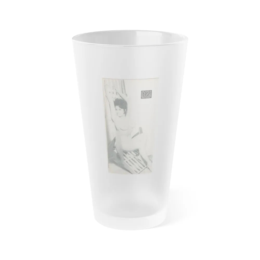 June Palmer #204 - Topless (Vintage Female Icon) Frosted Pint Glass 16oz-16oz-Frosted-Go Mug Yourself