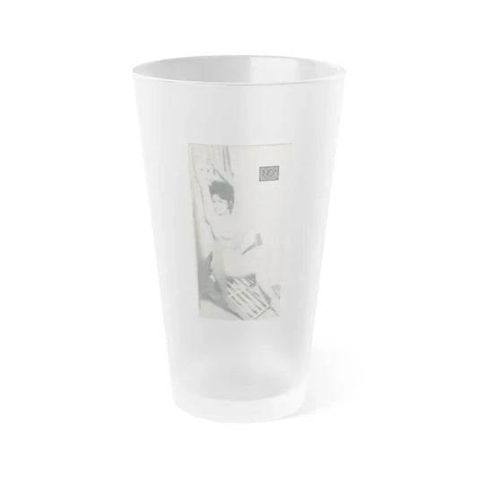 June Palmer #204 - Topless (Vintage Female Icon) Frosted Pint Glass 16oz 16oz Frosted - Go Mug Yourself