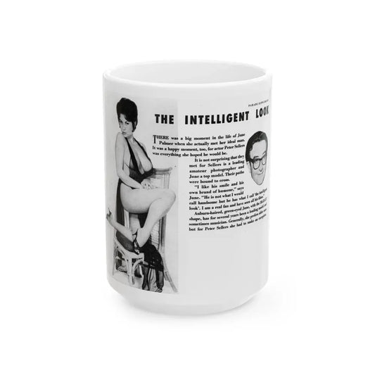 June Palmer #205 (Vintage Female Icon) White Coffee Mug 15oz - Go Mug Yourself