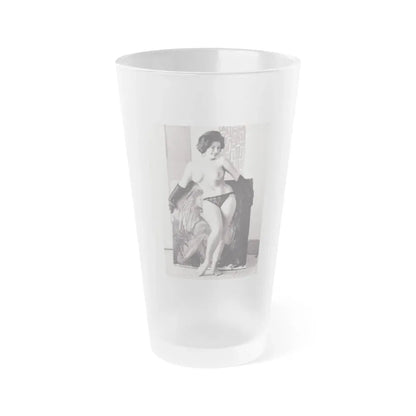 June Palmer #206 - Topless (Vintage Female Icon) Frosted Pint Glass 16oz 16oz Frosted - Go Mug Yourself