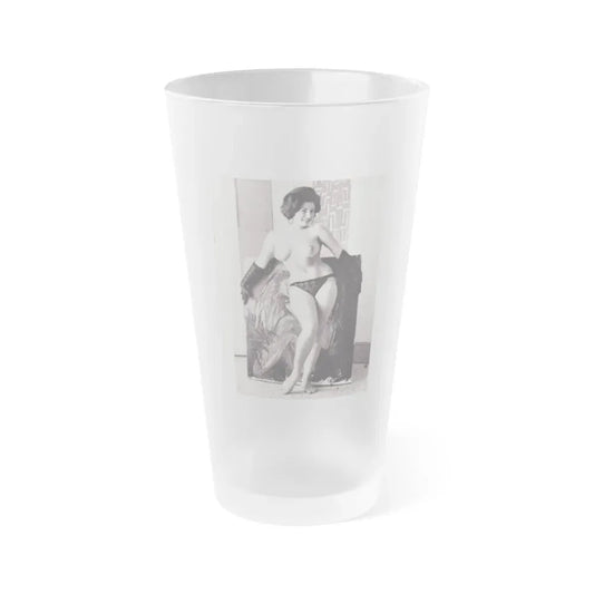 June Palmer #206 - Topless (Vintage Female Icon) Frosted Pint Glass 16oz 16oz Frosted - Go Mug Yourself