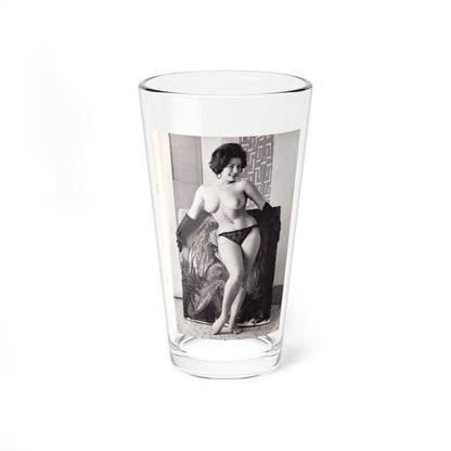 June Palmer #206 - Topless (Vintage Female Icon) Pint Glass 16oz-16oz-Go Mug Yourself