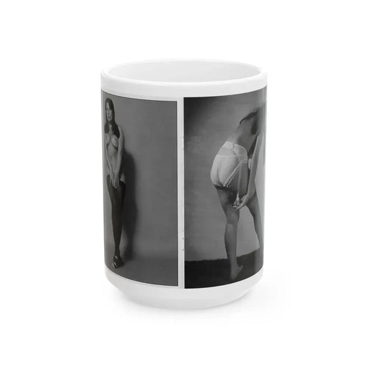 June Palmer #208 (Vintage Female Icon) White Coffee Mug 15oz - Go Mug Yourself