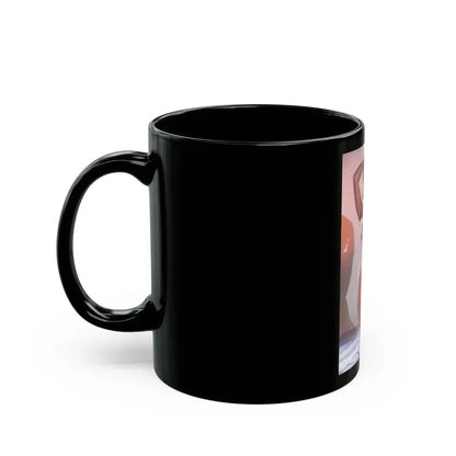 June Palmer #210 - Topless (Vintage Female Icon) Black Coffee Mug - Go Mug Yourself