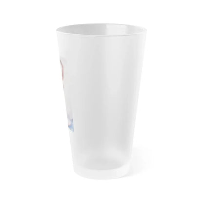 June Palmer #210 - Topless (Vintage Female Icon) Frosted Pint Glass 16oz - Go Mug Yourself