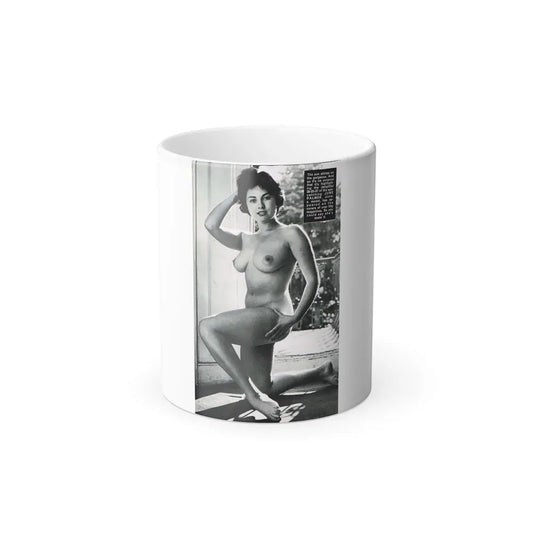 June Palmer #228 - Topless 1 (Vintage Female Icon) Color Changing Coffee Mug 11oz - Go Mug Yourself