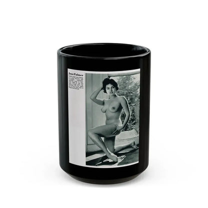 June Palmer #228 - Topless (Vintage Female Icon) Black Coffee Mug 15oz - Go Mug Yourself