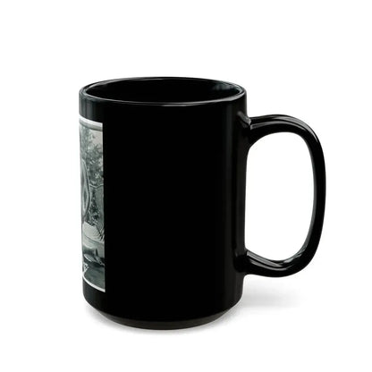 June Palmer #228 - Topless (Vintage Female Icon) Black Coffee Mug - Go Mug Yourself