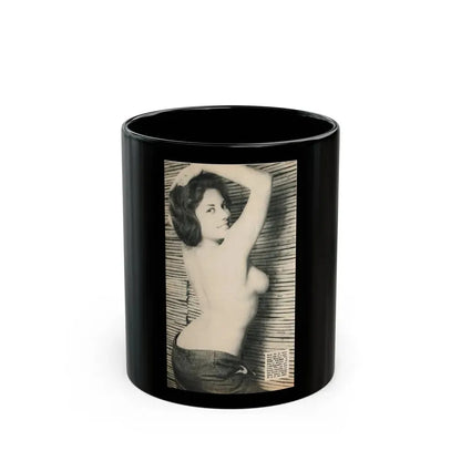 June Palmer #229 - Topless (Vintage Female Icon) Black Coffee Mug 11oz - Go Mug Yourself