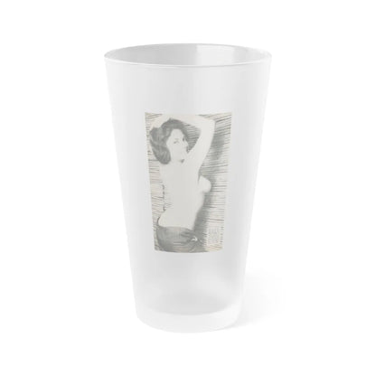 June Palmer #229 - Topless (Vintage Female Icon) Frosted Pint Glass 16oz-16oz-Frosted-Go Mug Yourself