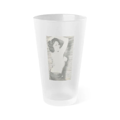 June Palmer #229 - Topless (Vintage Female Icon) Frosted Pint Glass 16oz 16oz Frosted - Go Mug Yourself