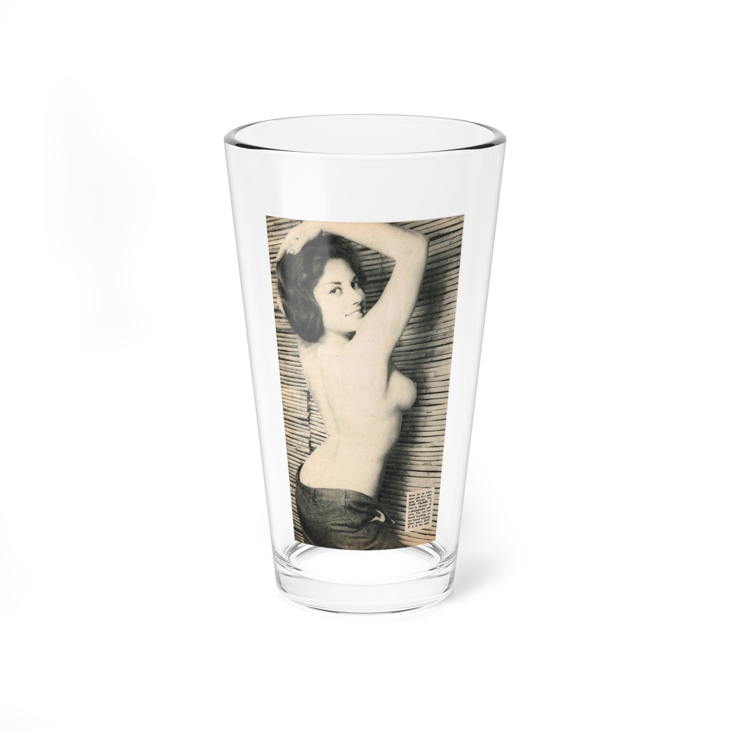 June Palmer #229 - Topless (Vintage Female Icon) Pint Glass 16oz-16oz-Go Mug Yourself