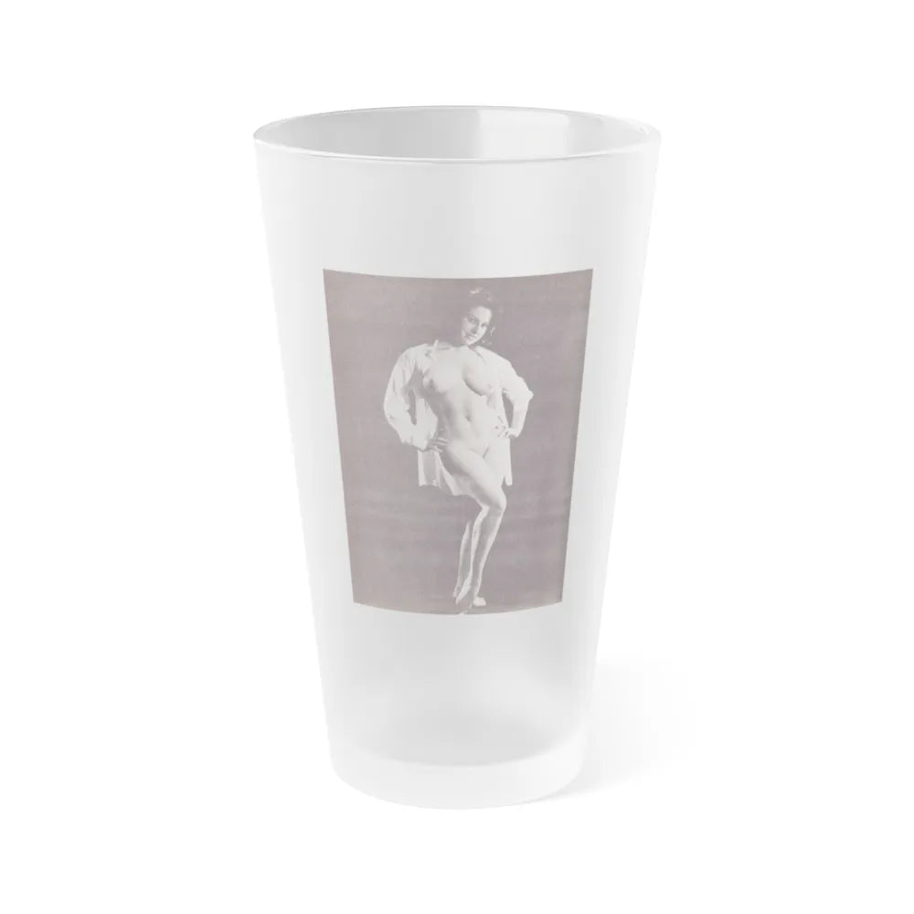 June Palmer #230 - Topless (Vintage Female Icon) Frosted Pint Glass 16oz-16oz-Frosted-Go Mug Yourself