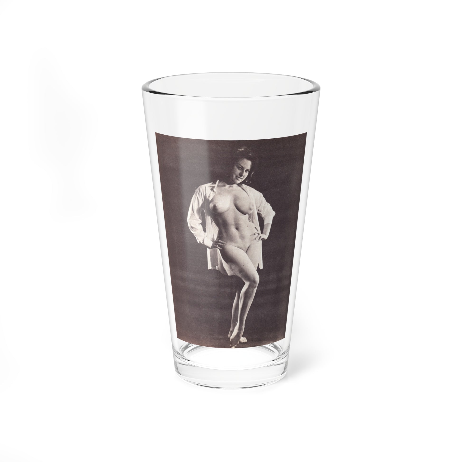 June Palmer #230 - Topless (Vintage Female Icon) Pint Glass 16oz-16oz-Go Mug Yourself