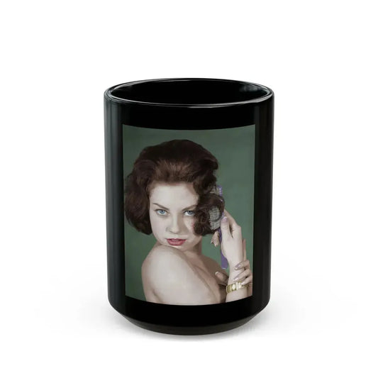June Palmer #233 (Vintage Female Icon) Black Coffee Mug 15oz - Go Mug Yourself