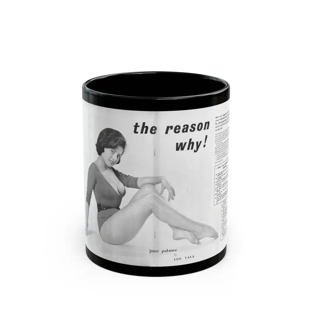 June Palmer #234 (Vintage Female Icon) Black Coffee Mug 11oz - Go Mug Yourself