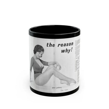 June Palmer #234 (Vintage Female Icon) Black Coffee Mug 11oz - Go Mug Yourself
