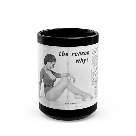 June Palmer #234 (Vintage Female Icon) Black Coffee Mug 15oz - Go Mug Yourself