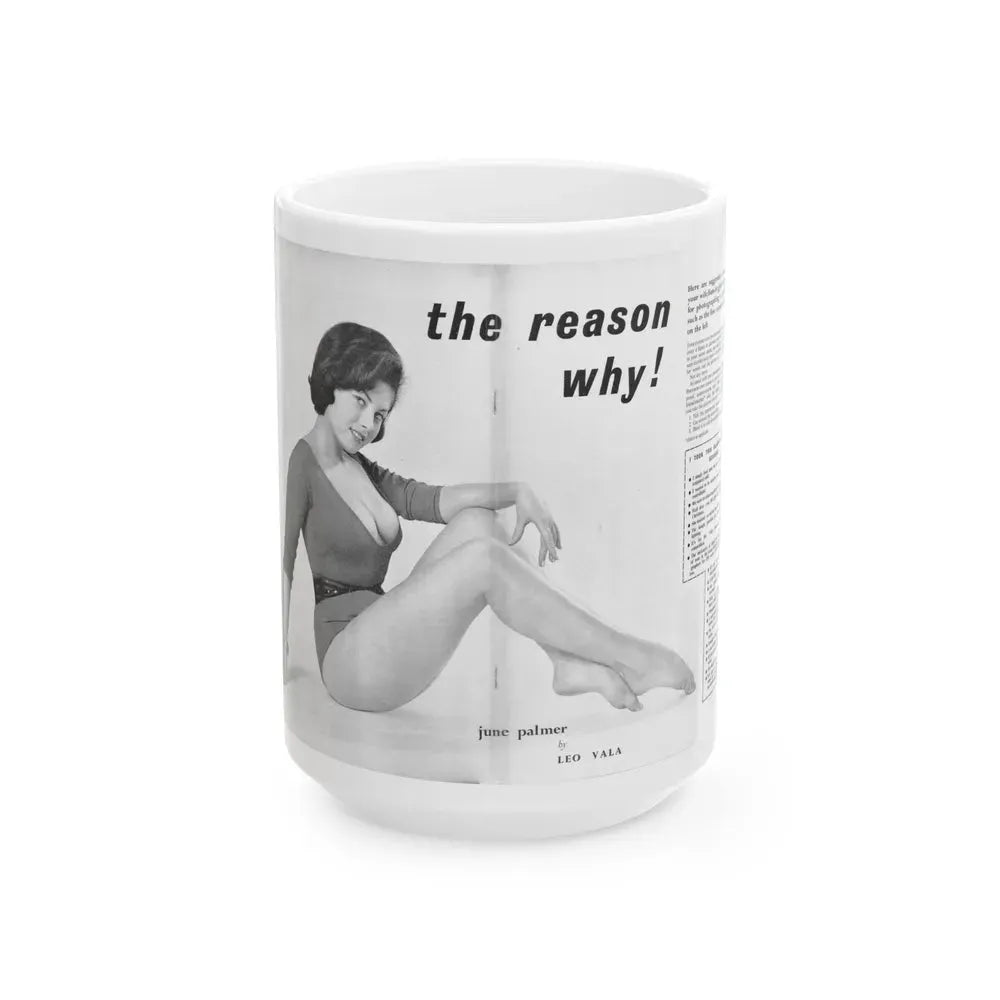 June Palmer #234 (Vintage Female Icon) White Coffee Mug 15oz - Go Mug Yourself