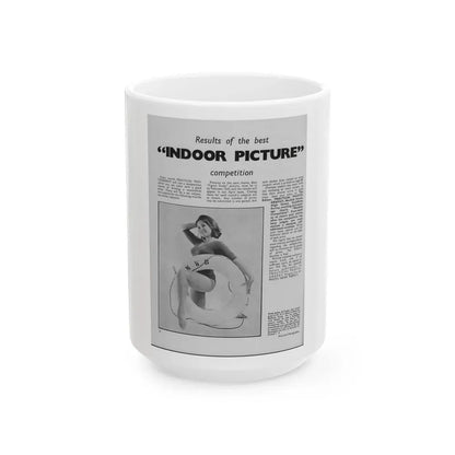 June Palmer #236 (Vintage Female Icon) White Coffee Mug 15oz - Go Mug Yourself