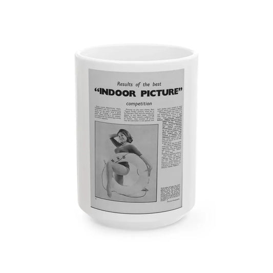 June Palmer #236 (Vintage Female Icon) White Coffee Mug 15oz - Go Mug Yourself