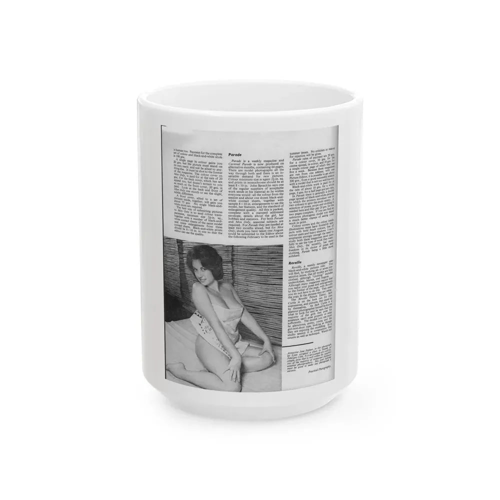 June Palmer #237 (Vintage Female Icon) White Coffee Mug 15oz - Go Mug Yourself