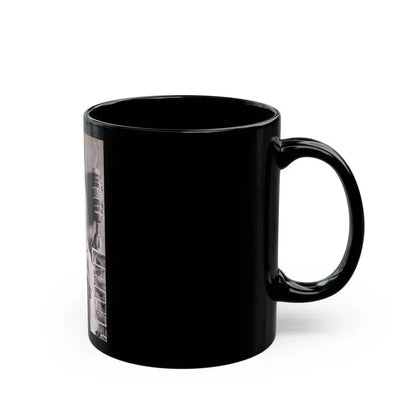 June Palmer #245 - Topless (Vintage Female Icon) Black Coffee Mug - Go Mug Yourself