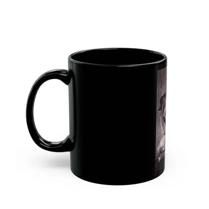 June Palmer #245 - Topless (Vintage Female Icon) Black Coffee Mug - Go Mug Yourself