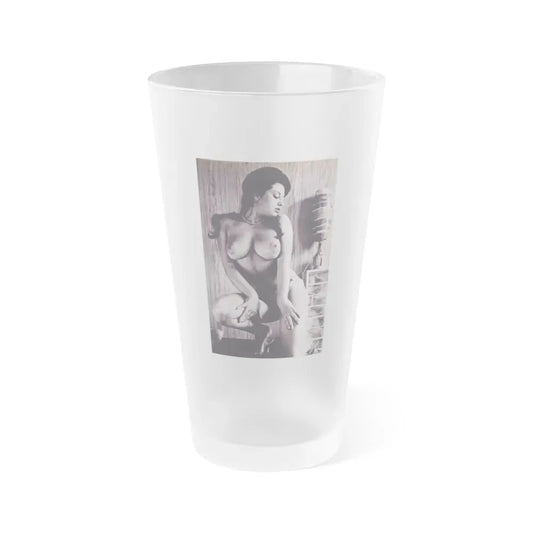 June Palmer #245 - Topless (Vintage Female Icon) Frosted Pint Glass 16oz 16oz Frosted - Go Mug Yourself