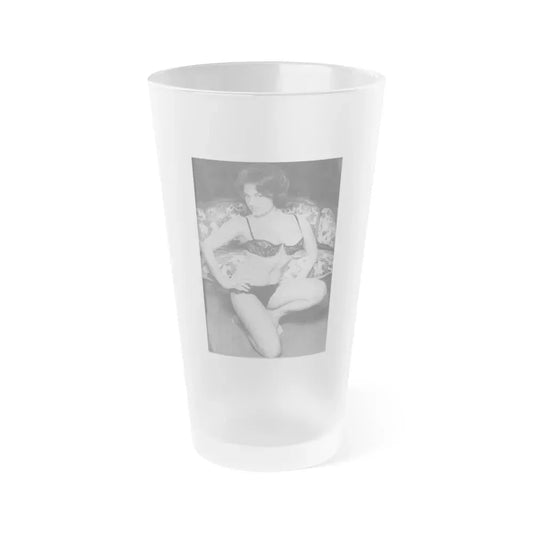 June Palmer #248 (Vintage Female Icon) Frosted Pint Glass 16oz 16oz Frosted - Go Mug Yourself