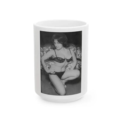 June Palmer #248 (Vintage Female Icon) White Coffee Mug 15oz - Go Mug Yourself
