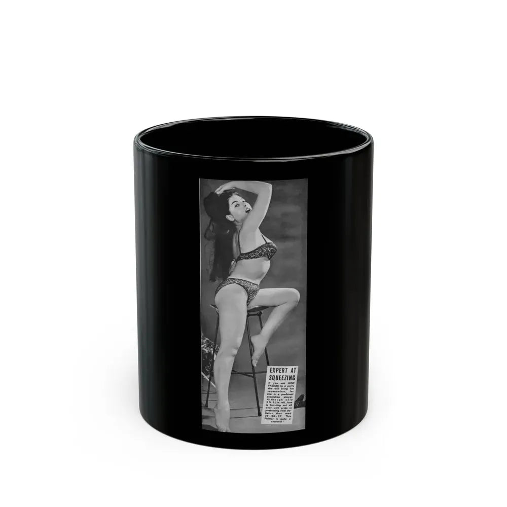 June Palmer #252 (Vintage Female Icon) Black Coffee Mug 11oz - Go Mug Yourself